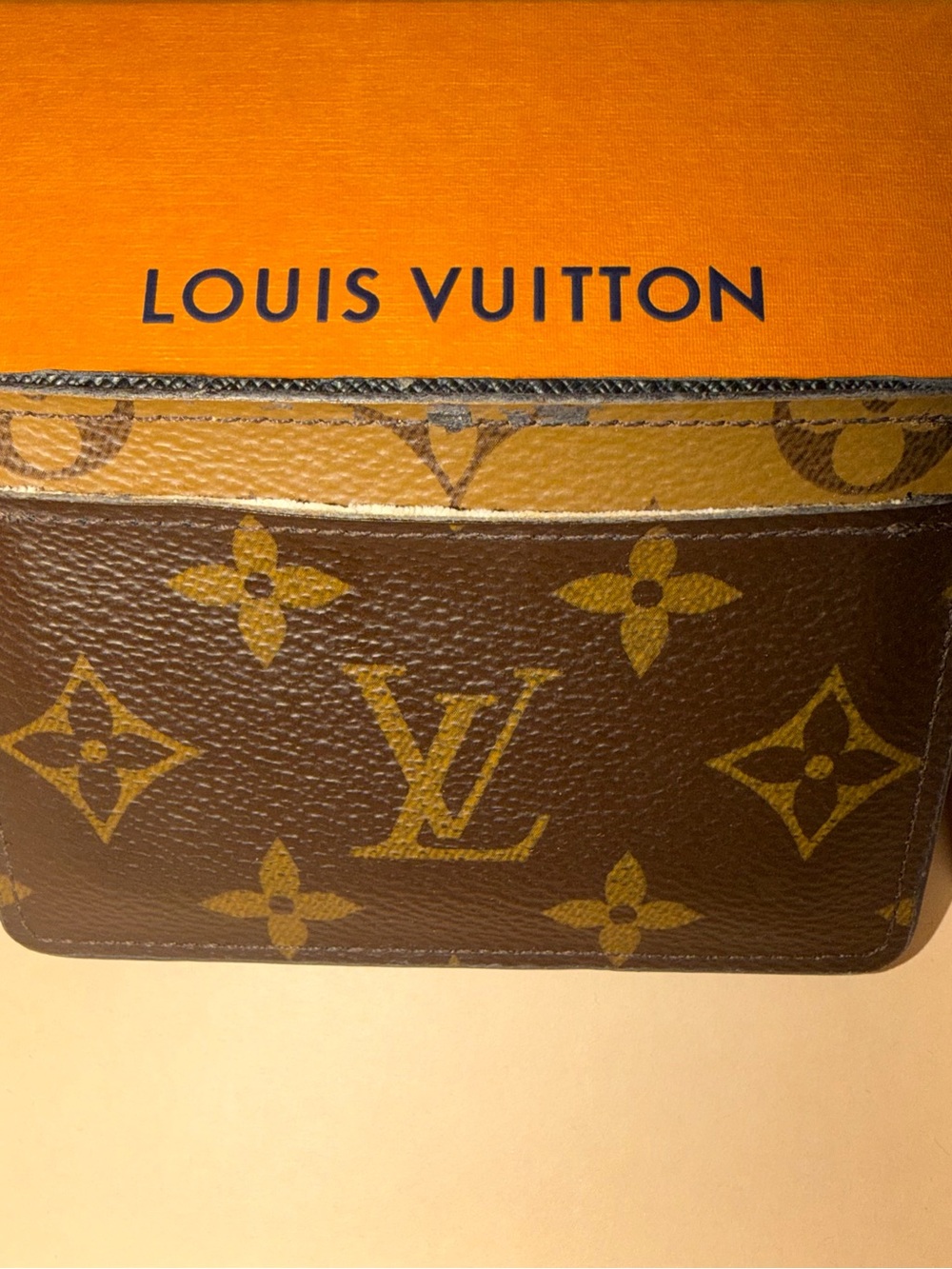 Louis Vuitton Two-Tone Brown Monogram Card Holder - Picture 7 of 8